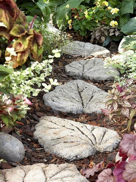 Leaf-Shaped Stepping Stones